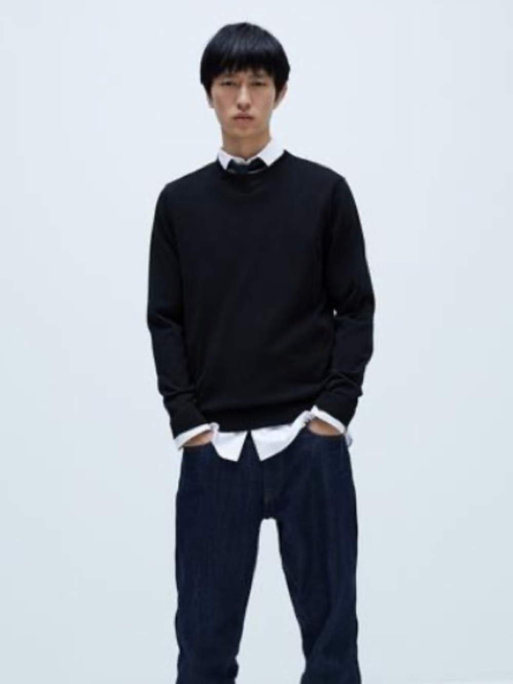 Zara Men’s Knit Basic Cotton Sweater